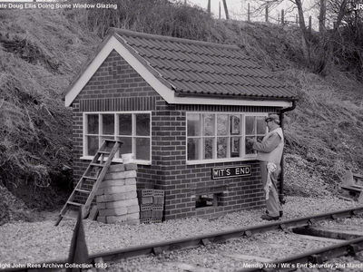 The late Doug Ellis doing some window glazing - Mendip Vale Saturday March 2nd 1985